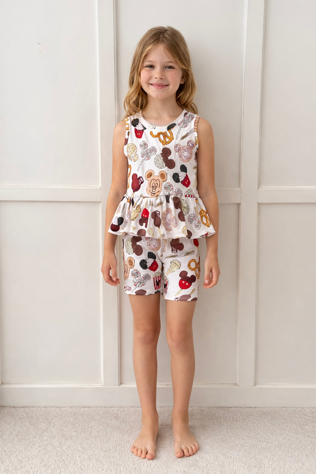 Kids Handcrafted Magical Snacks Peplum Tank & Optional Bottoms