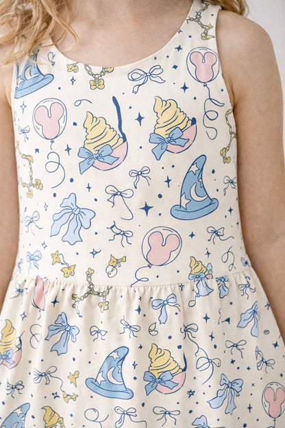 Kids Handcrafted Castle Day Dreams Twirl Dress