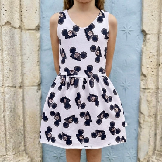 Kids Handcrafted Magic Mouse Hat Twirl Dress