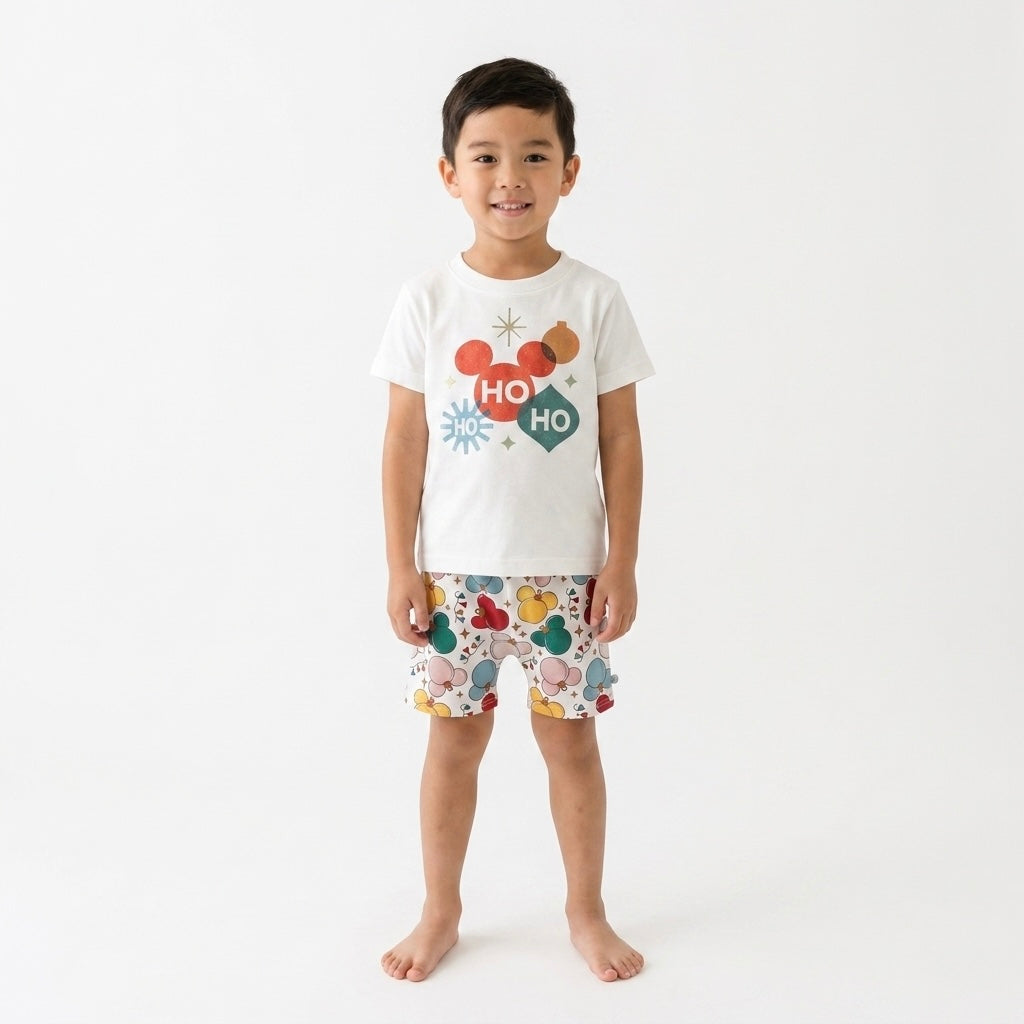 Kids Ho Ho Ho Mouse Ornament Graphic Tee & Optional Bottoms