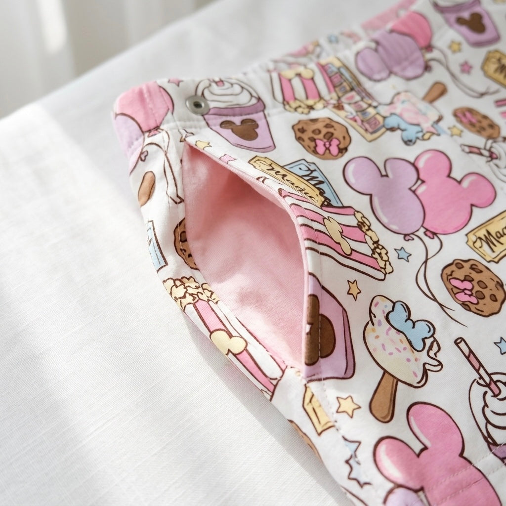 Adult Pink Park Treats Essential Cotton Breezy Shorts