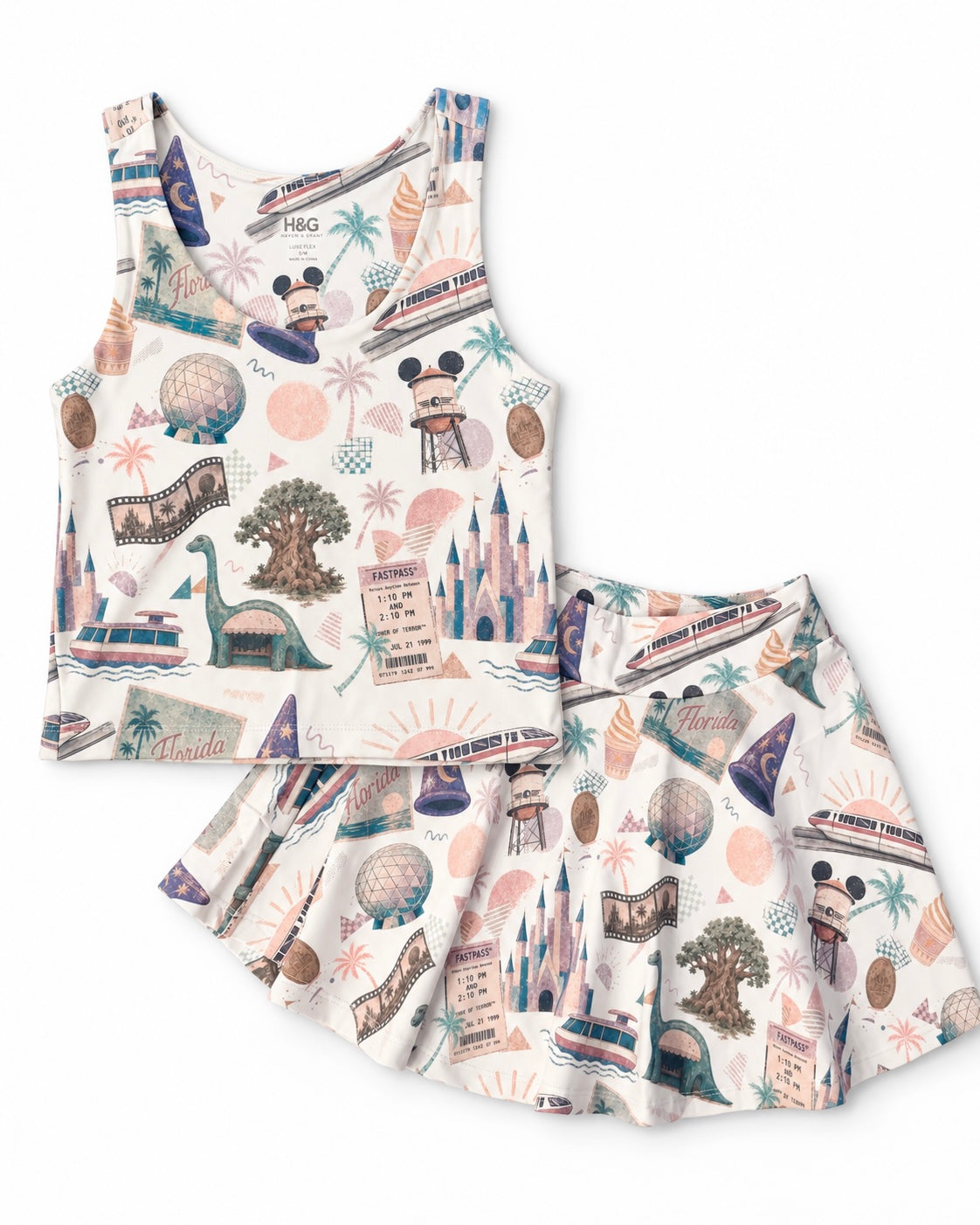 Park Hopper | Girls Luxeflex™ Performance Tank + Optional Matching Skirt