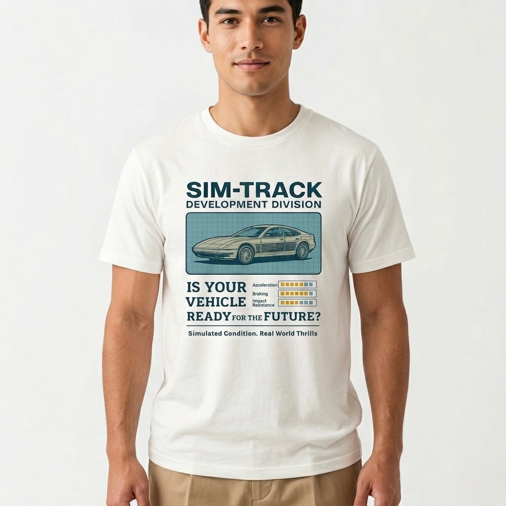 Adult Vintage Test Track Sim Track Family Graphic Tee