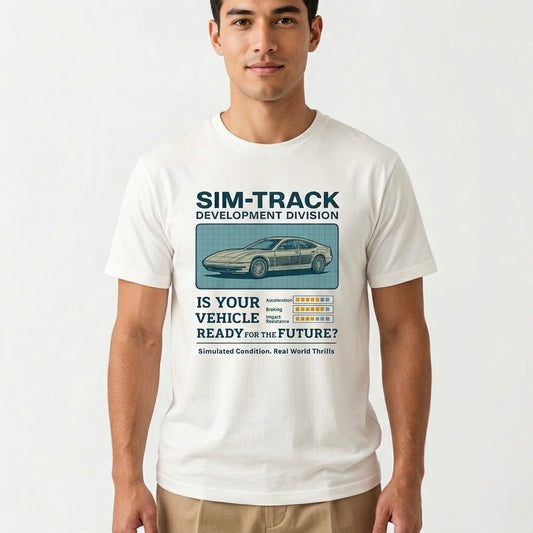 Adult Vintage Test Track Sim Track Family Graphic Tee