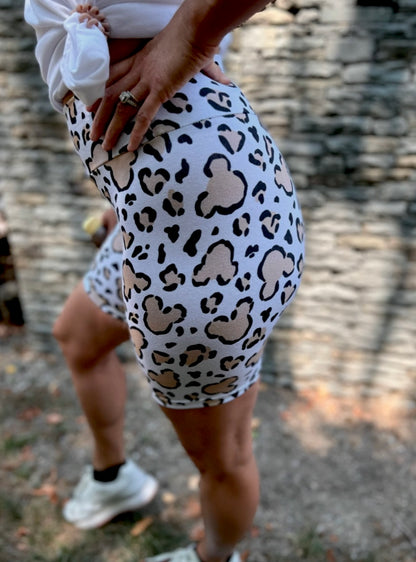 Adult Handcrafted Cheetah Safari Bike Shorts