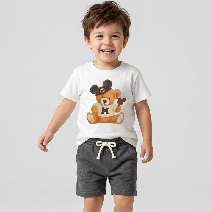 Kids Teddy Mouse Graphic Tee and Optional Bottoms Set