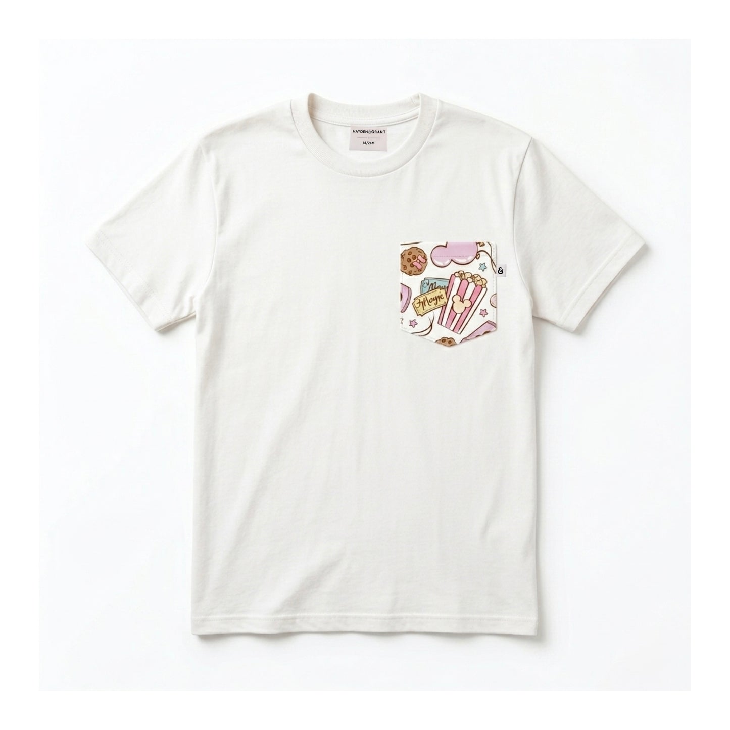 Adult Handcrafted Pink Park Treats Pocket Tee