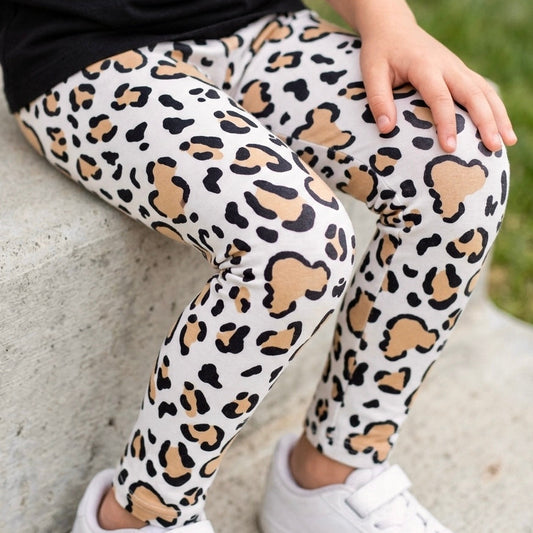 Kids Handcrafted Cheetah Safari Leggings