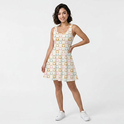 Women’s Pastel Checkers Performance Twirl Dress
