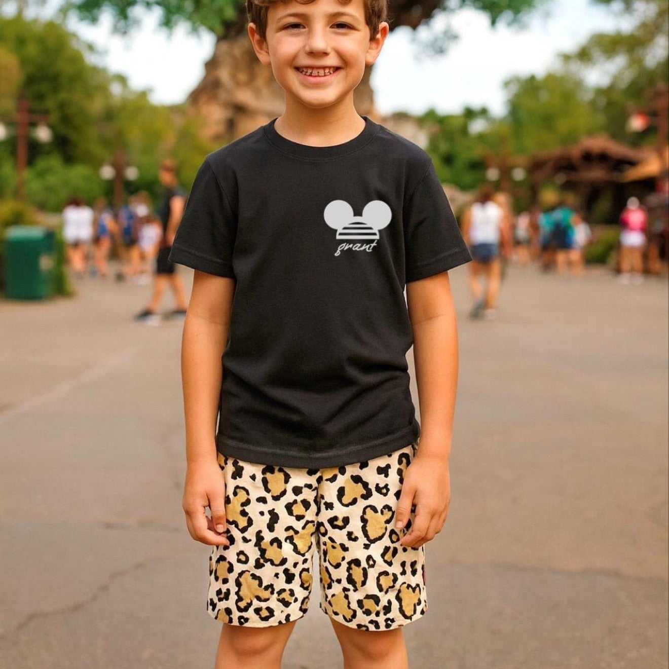 Kids Customizable Mouse Safari Graphic Tee & Optional Bottoms