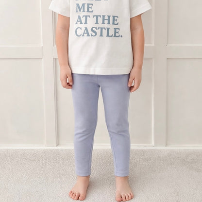 Kids Core Cotton Leggings in Drift