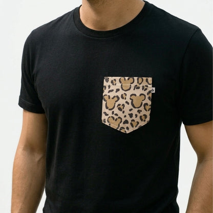 Adult Handcrafted Cheetah Safari Pocket Tee