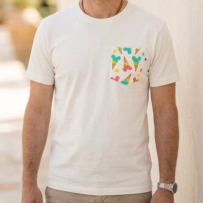 Adult Handcrafted Mouse Ice Cream Pocket Tee
