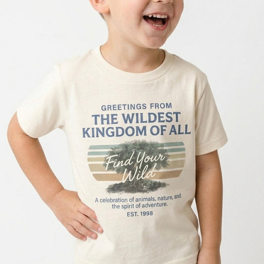 Kids Vintage Wildest Kingdom Family Graphic Tee