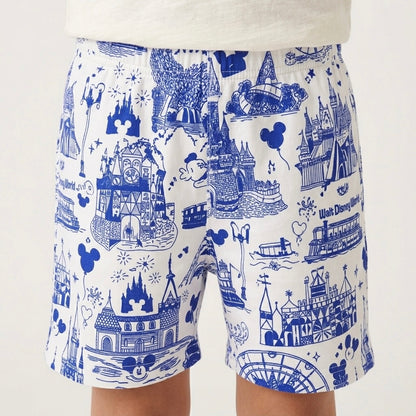 Kids Handcrafted Park Toile Crew Shorts