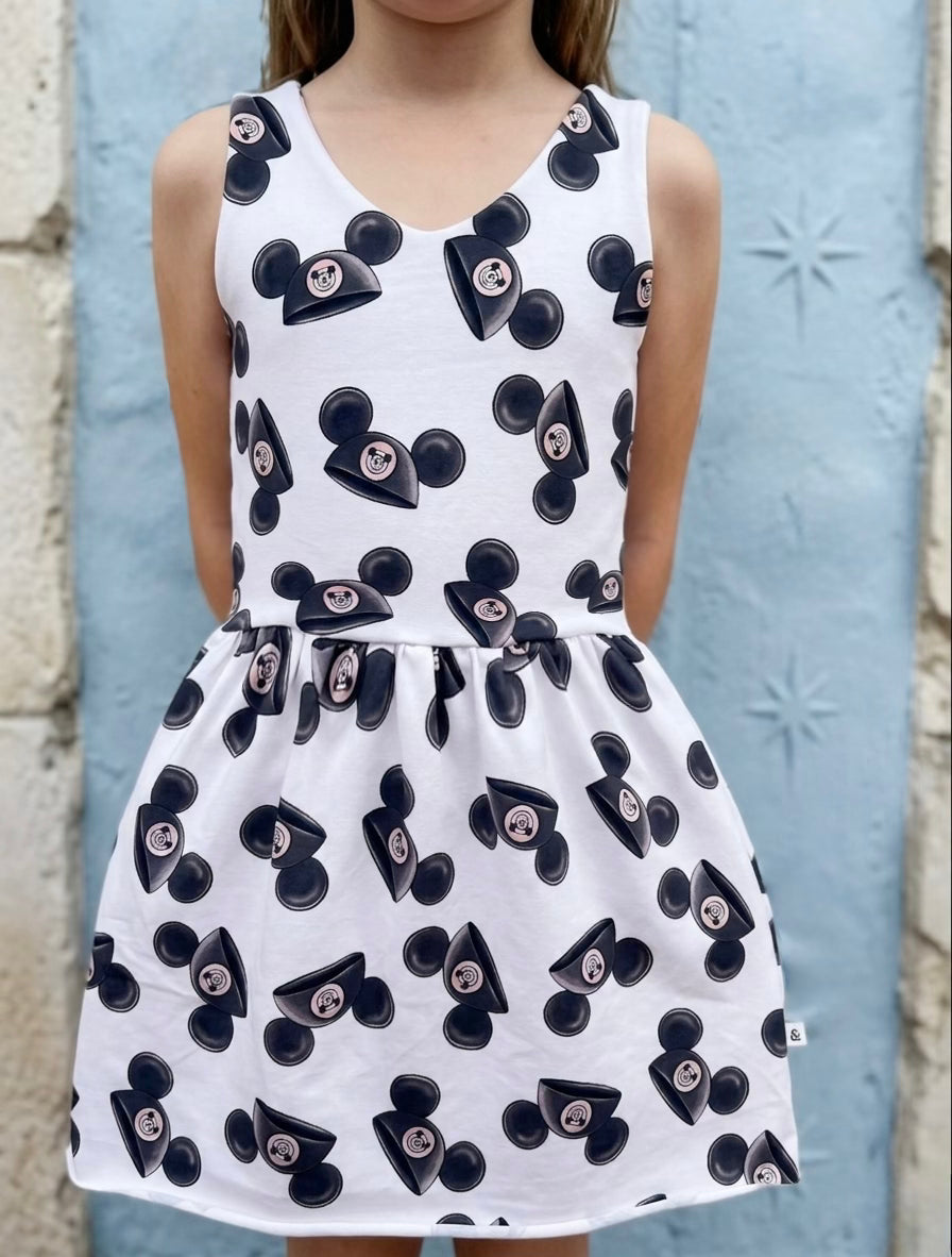 Kids Handcrafted Magic Mouse Hat Twirl Dress