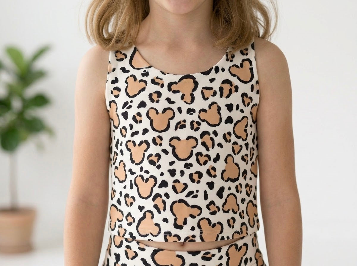 Cheetah Safari | Girls Luxeflex™ Performance Tank + Optional Matching Skirt