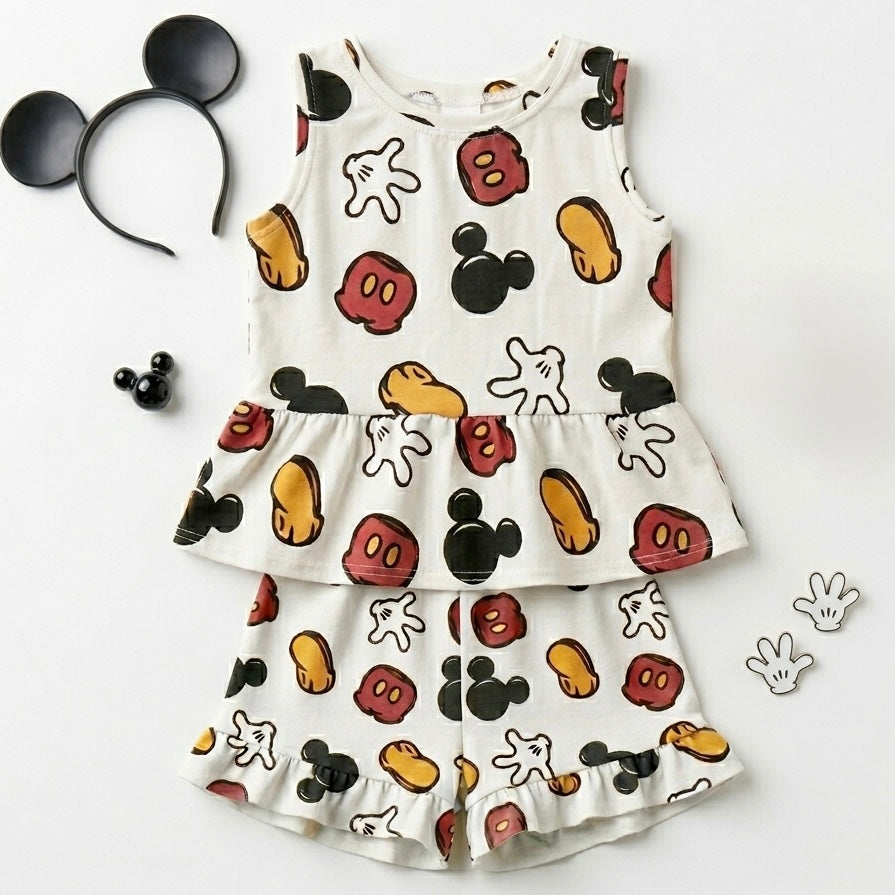 Kids Handcrafted Magic Mouse Peplum Tank & Optional Bottoms