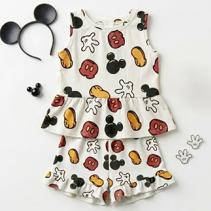 Kids Handcrafted Magic Mouse Peplum Tank & Optional Bottoms
