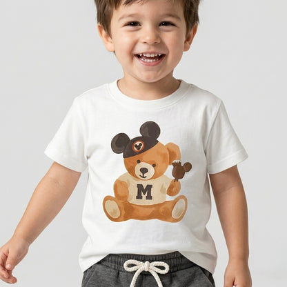 Kids Teddy Mouse Graphic Tee and Optional Bottoms Set