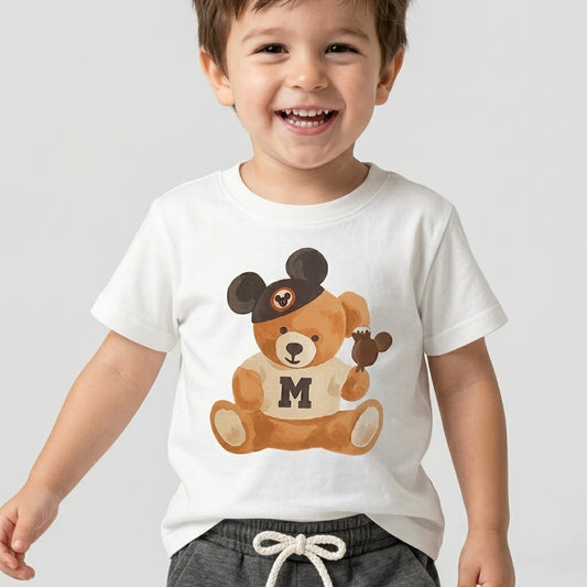 Kids Teddy Mouse Graphic Tee and Optional Bottoms Set
