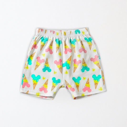 Kids Handcrafted Mouse Ice Cream Crew Shorts