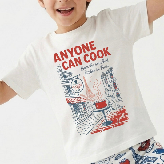 Kids Anyone Can Cook Graphic Tee & Optional Bottoms