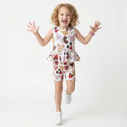 Kids Handcrafted Magical Snacks Peplum Tank & Optional Bottoms