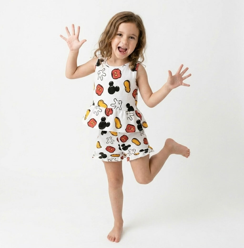 Kids Handcrafted Magic Mouse Peplum Tank & Optional Bottoms
