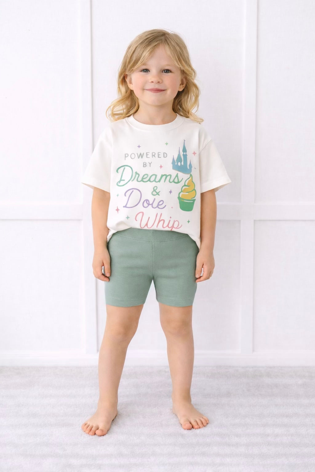 Kids Core Cotton Bike Shorts in Sage