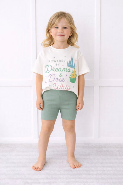 Kids Core Cotton Bike Shorts in Sage