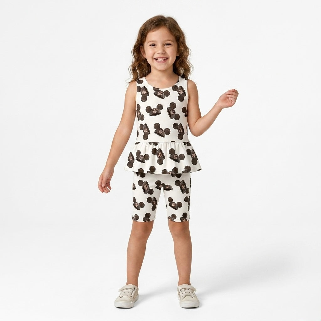 Kids Magic Mouse Hats Peplum Tank & Optional Bottoms