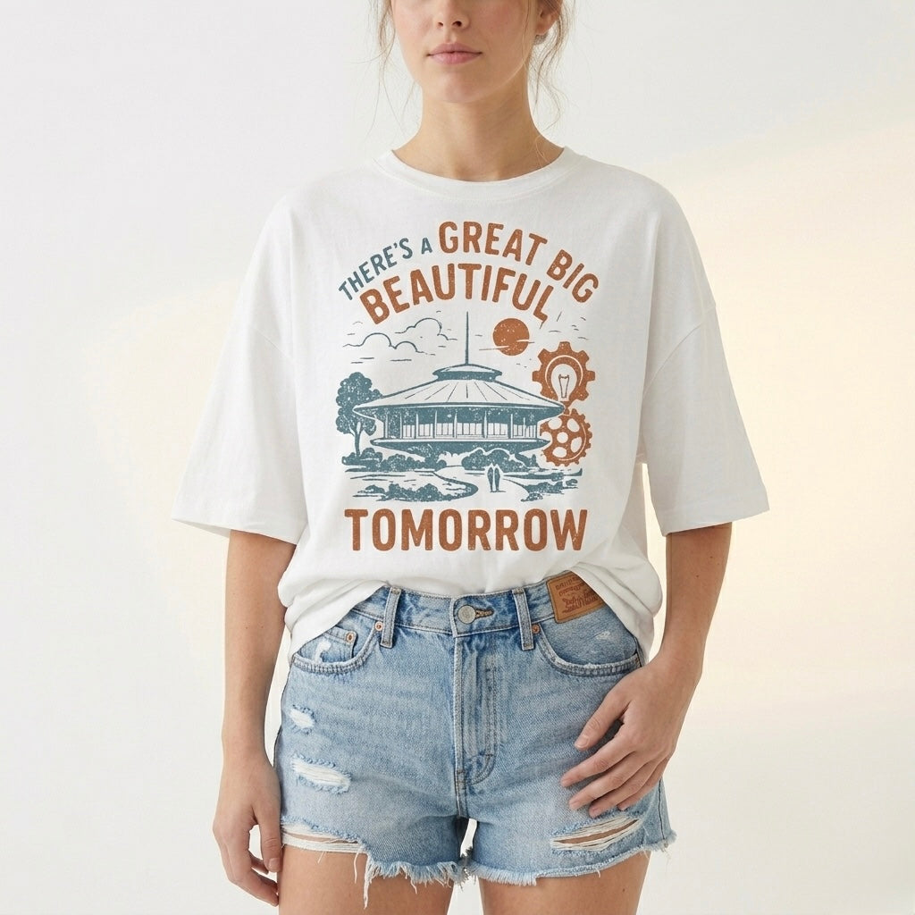 There’s a Great Big Beautiful Tomorrow Adult Graphic Tee
