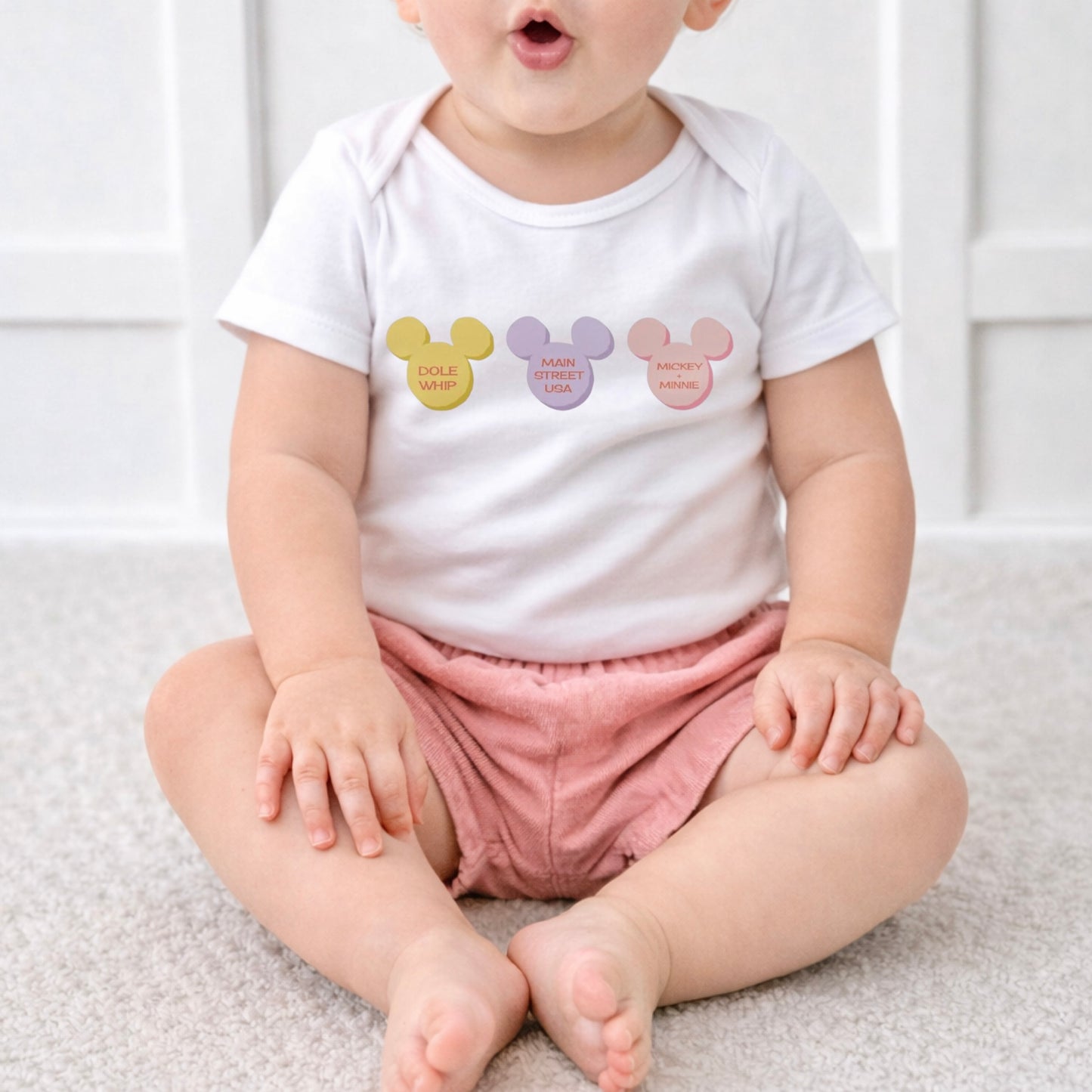 Conversation Mouse Heart Valentines Kids Graphic Tee