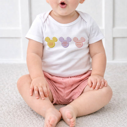 Conversation Mouse Heart Valentines Kids Graphic Tee