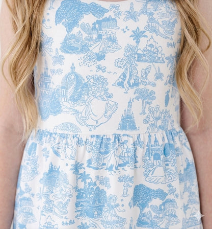 Kids Handcrafted Princess Toile Twirl Dress
