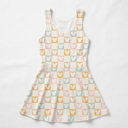 Women’s Pastel Checkers Performance Twirl Dress