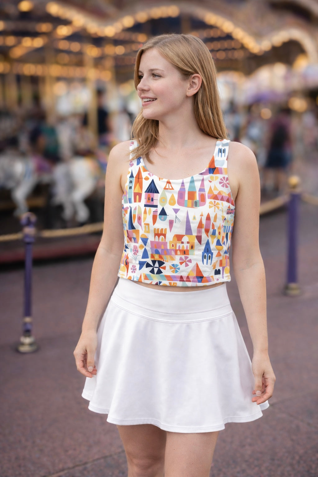 Women’s Theme Small World Performance Seamless Tank