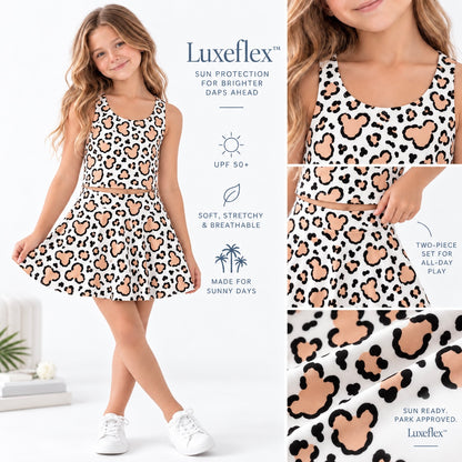 Cheetah Safari | Girls Luxeflex™ Performance Tank + Optional Matching Skirt