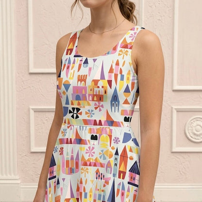 Women’s Mouse Small World Performance Twirl Dress