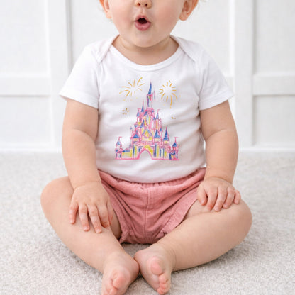 Kids Castle Sketch Graphic Tee & Optional Bottoms