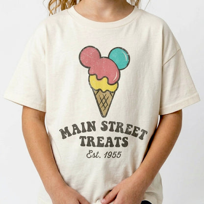 Kids Retro Main Street Treats Graphic Tee & Optional Bottoms