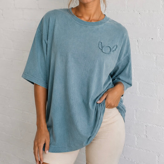 Adult Sunwashed Ohana Project Puff Graphic Tee