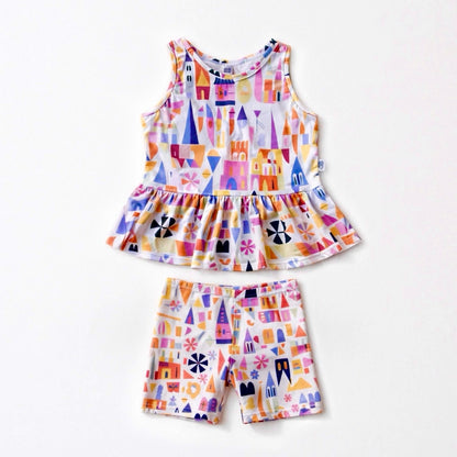 Small World | Girls Clubhouse Cotton™ Belle Tank + Optional Bottoms