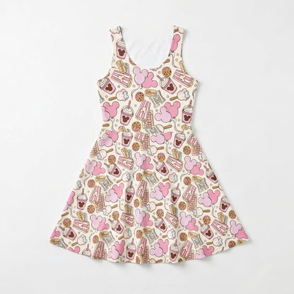 Women’s Pink Park Snacks Performance Twirl Dress