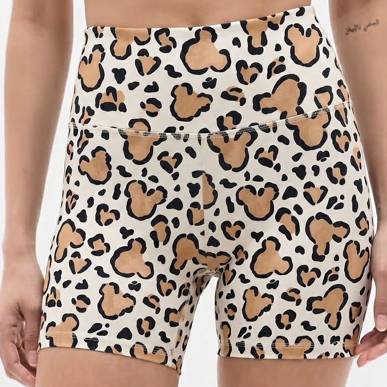 Adult Handcrafted Cheetah Safari Bike Shorts