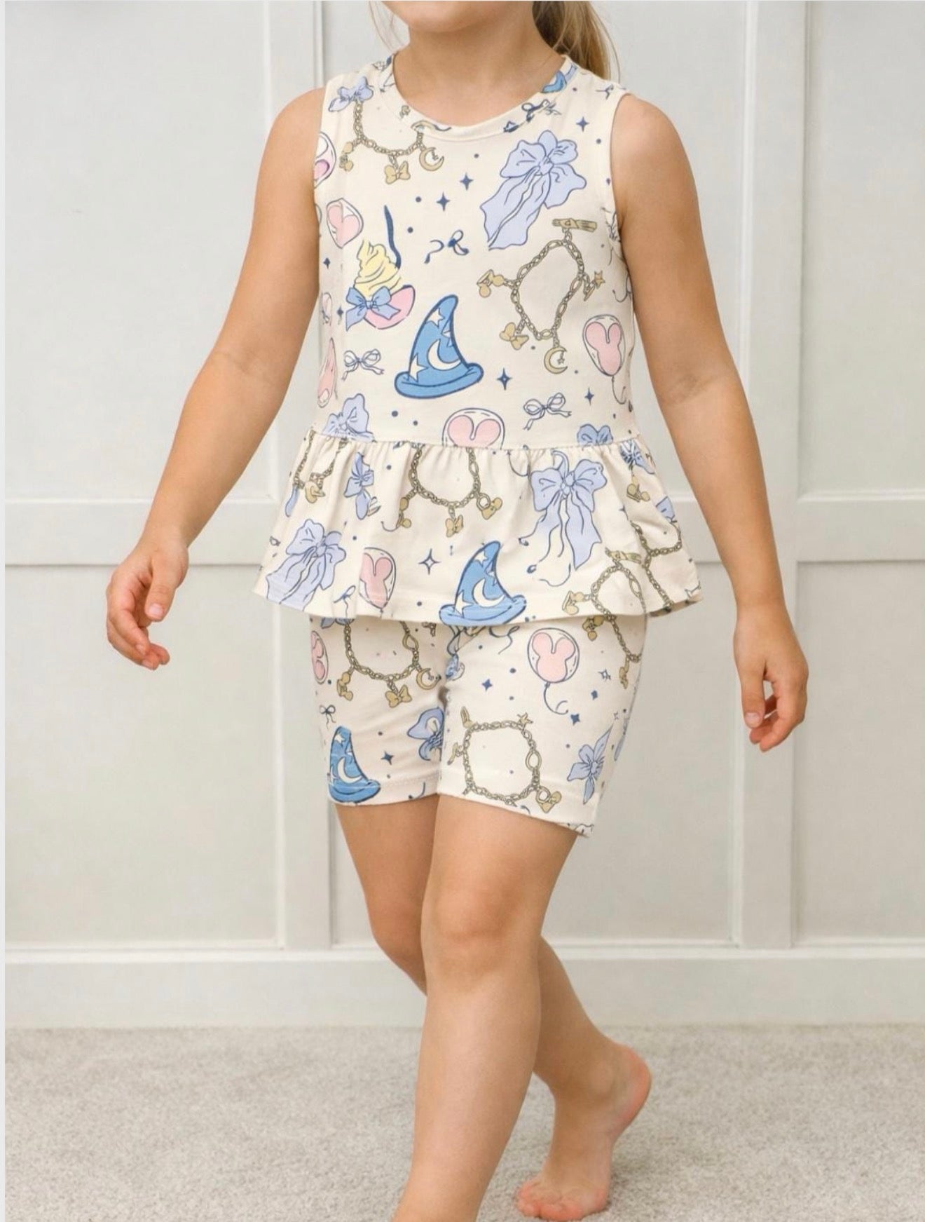 Kids Handcrafted Castle Daydream Flutter Tank & Optional Bottoms