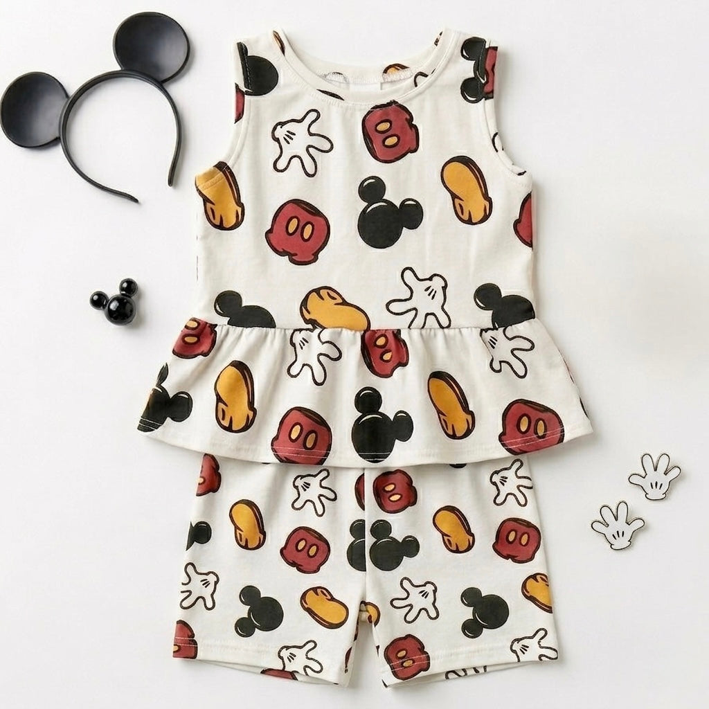 Kids Handcrafted Magic Mouse Peplum Tank & Optional Bottoms