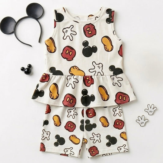 Kids Handcrafted Magic Mouse Peplum Tank & Optional Bottoms