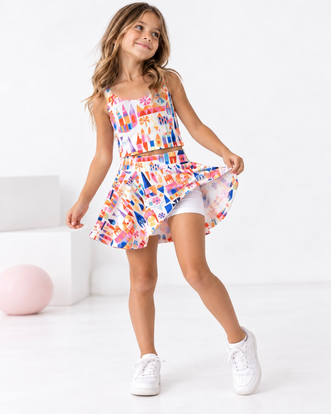 Small World | Girls Luxeflex™ Performance Tank + Matching Skirt